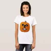 Jack o' Lantern Sinister Face, Halloween Pumpkin T-Shirt