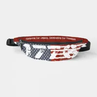 Patriotic 1776 Distressed Flag  Fanny Pack