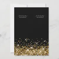 Gold Glitter Black Uncut Necklace Display Cards