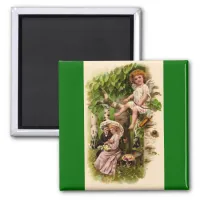 Cupid & Couple Vintage Valentine’s Day Magnet