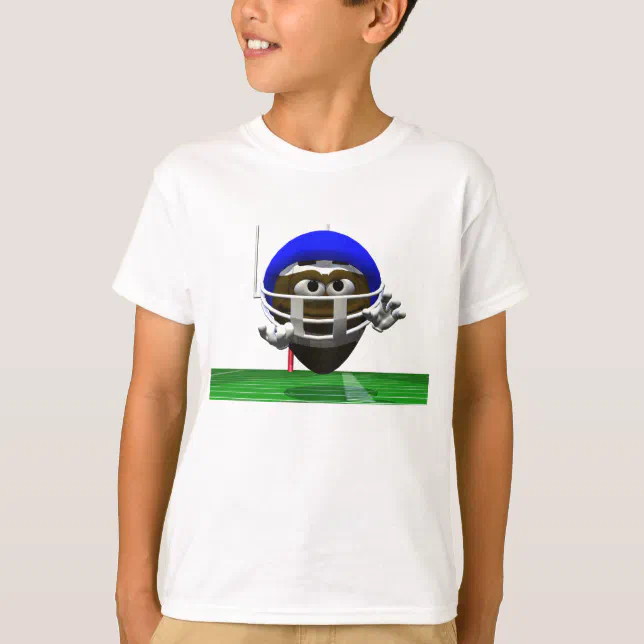 Funny Cartoon Football in a Helmet T-Shirt
