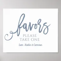 Wedding Favors Sign "Please Take One" | Dusty Blue