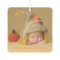 Cute Happy Halloween Orange Glitter Holiday Photo Air Freshener