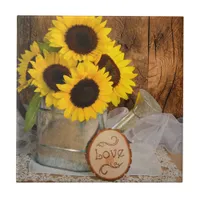 Sunflowers and Garden Watering Can Barn Wedding Tile