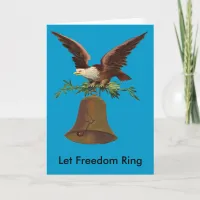 Vintage Let Freedom Ring Card