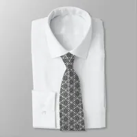 Classic Black and White Neck Tie