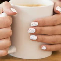 Christmas snowflakes and dots pattern  minx nail art