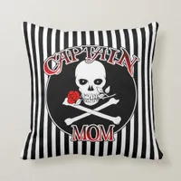 Captain Mom Throw Pillow