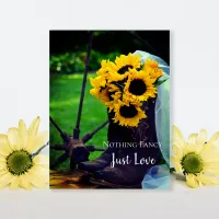 Rustic Sunflowers and Cowboy Boots Save the Date Announcement Postcard