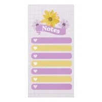 Yellow Purple Girly Floral Flower Blossom Hearts Door Sign