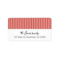 Candy Cane Large Return Address Labels