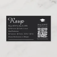 Black Meal Preferences & Food options Grad RSVP  Enclosure Card