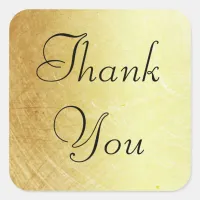 Gold and Black Classic "Thank You" Stickers