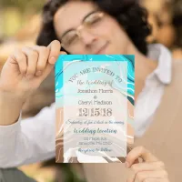 Coastal Blue Wedding Invitation