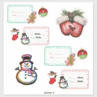 Christmas name tags  sticker