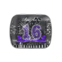 City Lights Sweet Sixteen Purple ID119 Candy Tin