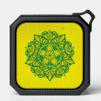 Fun Green and Yellow Mandala Bluetooth Speaker