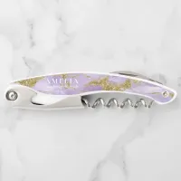 Lux Ink Lavender Abstract Wedding Party ID990 Waiter's Corkscrew