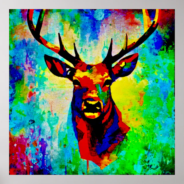 majestic deer poster
