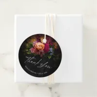 Sultry Nights Floral Wedding Thank You V2 ID829 Favor Tags