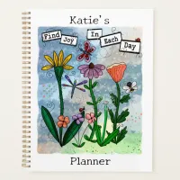 Personalized Flowers Musical Notes and Joy Artwork Planner