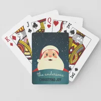 Customizable Happy Santa Poker Cards