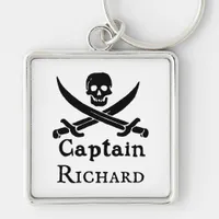 Personalized Pirate Captain Keychain