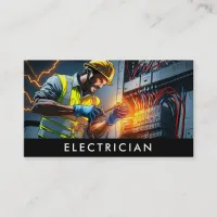 *~* Professionsal Electrician AP75 Photo QR Business Card