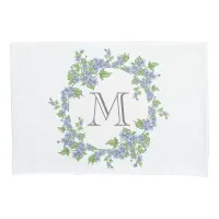 Floral Wreath Monogram Pillowcase