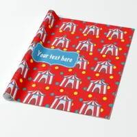 A Day at the Circus Kids Party Personalized Wrapping Paper