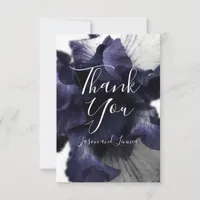 Dark Purple Minimalist Radiant Diaphanous  Modern  Thank You Card