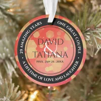 Elegant 2nd 29th Garnet Wedding Anniversary Ornament