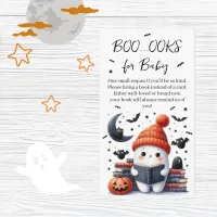 Halloween Books Request Retro Ghost Baby Shower Enclosure Card