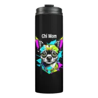 Chihuahua Cyberpunk style Art Chi Mom Thermal Tumbler