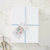 Joyful Personalized Colorful Christmas  Gift Tags