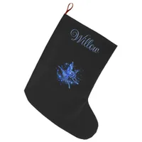 Personalized Lunar Moth  Large Christmas Stocking