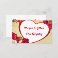 Roses & Heart Frame Image Registry Card