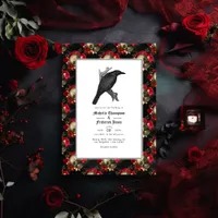 Black and Crimson Gothic Wedding Invitation