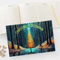 Iridescent Holiday Dream 🎄 Glowing Christmas Tree Guest Book