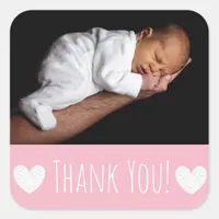 Thank You Sticker with your baby's photo