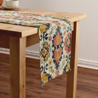 Colorful Bohemian Ikat Pattern Table Run Medium Table Runner