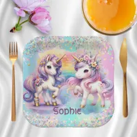 Magical Unicorn Paper Plates