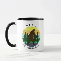 Believe in Yourself | Vintage Sunset Bigfoot   Mug