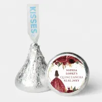 Burgundy Gold Floral Princess Quinceanera    Hershey&#174;'s Kisses&#174;