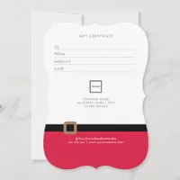 Holiday Gift Certificate Santa QR CODE Christmas