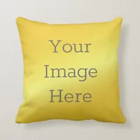 Create Your Own Metallic Sunshine Gold Faux Foil Throw Pillow