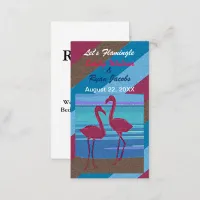 Wedding Lets Flamingle Bird Beach at Dusk Registry Enclosure Card