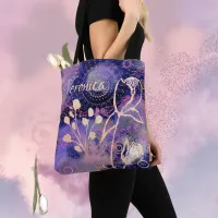 Purple Blue Circles Tote Bag