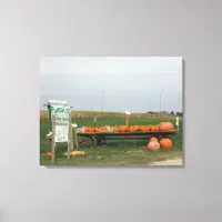 Pumpkin Patch Stand Halloween Autumn Canvas Art