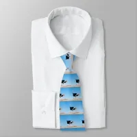 Funny Running Ostrich Photo Pattern Neck Tie